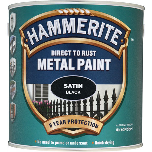 Picture of HM METAL PAINT SATIN BLACK  2.5L