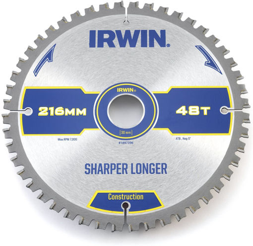 Picture of IRW1897396 CON CIRC SAW BLADE 216MM 48T M