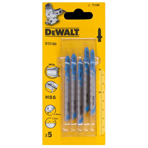 Picture of DEWALT  DT2160QZ JIGSAW BLADES (5) METAL HSS