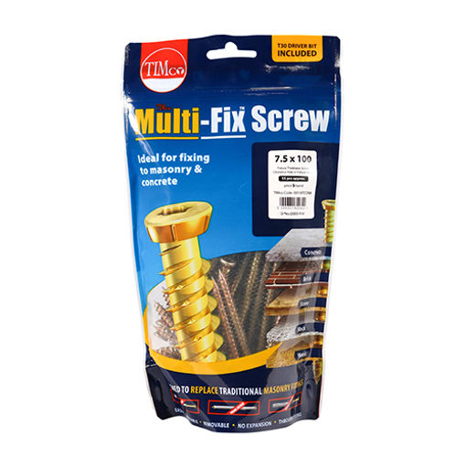 Picture of Multi-Fix Concrete Screw - ZYP 7.5 x 100 - 55