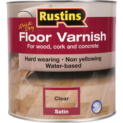 Picture of Rustins Acrylic Floor Satin Clear 2.5Litre