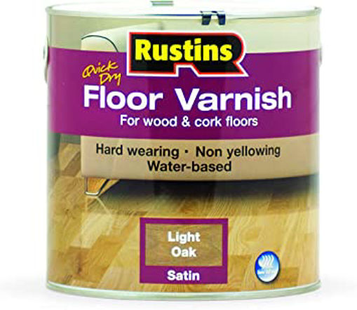 Picture of Rustins Acrylic Floor Satin Med Oak 2.5l