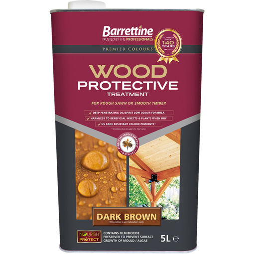 Picture of Barrettine Protective Treatment Dark Brown 5ltr