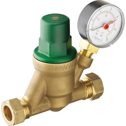 Picture of Pressure Reducing valve & gauge 15mm CxC PRV15