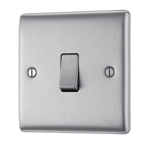 Picture of Nexus 1 gang 2 way single light switch S.Steel