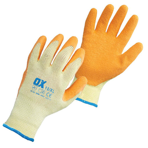 Picture of oxs241610 ox latex grip gloves x large