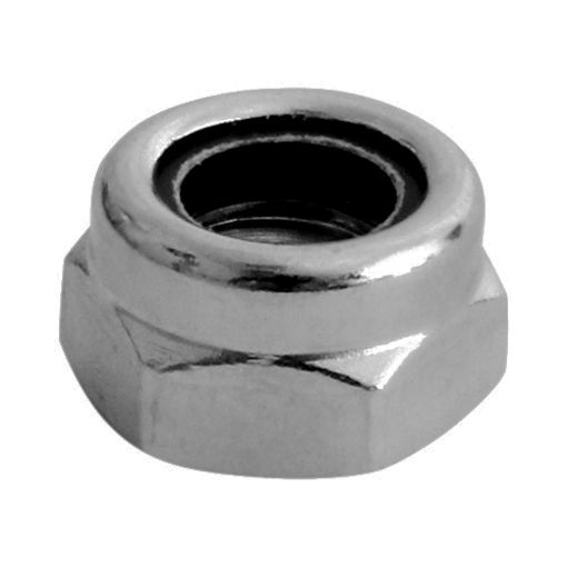 Picture of M12 T Nylon Nut DIN 985 - A2 SS 5 PCS