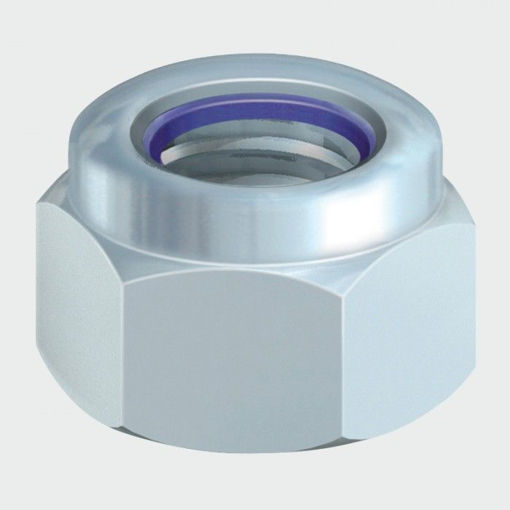 Picture of P Nylon Nut DIN 982 - BZP M10 - 4