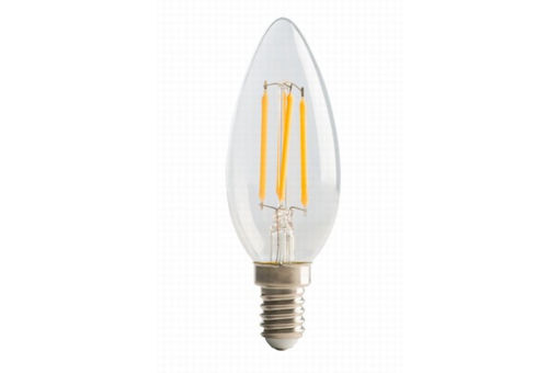 Picture of FILAMENT CANDLE E14 4W 470LM WARM WHITE 2700K NON DIMMABLE 15K HOURS