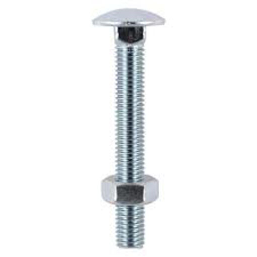 Picture of Carriage Bolt & Hex Nut - BZP 8 x 75 -4