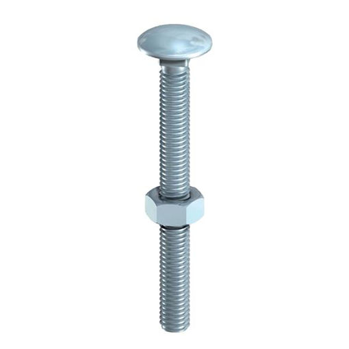 Picture of Carriage Bolt & Hex Nut - BZP 10 x 130 - 20