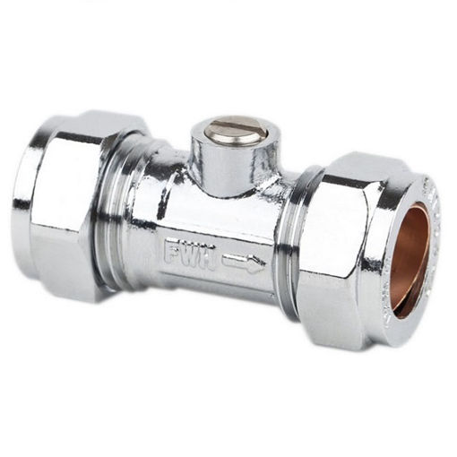 Picture of 10030447 QQL iso valve 22mm chrome with lever