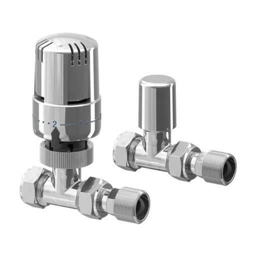 Picture of straight lockshield rad valves twin pack CP