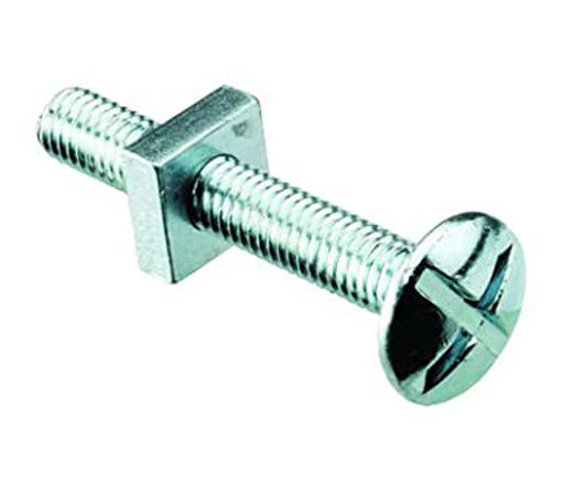 Picture of Roofing Bolt & SQ Nut - BZP 6 x 25 - 10