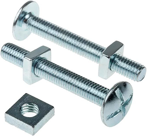 Picture of Roofing Bolt & SQ Nut - BZP 6 x 25 - 130