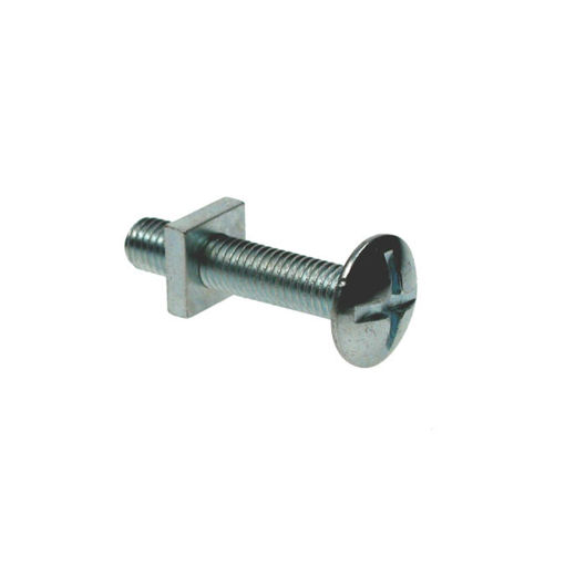 Picture of Roofing Bolt & SQ Nut - BZP 6 x 60 -6