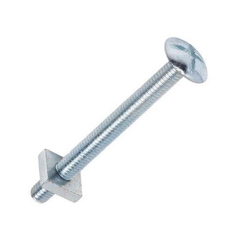 Picture of Roofing Bolt & SQ Nut - BZP 6 x 80 - 4