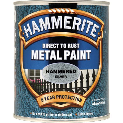 Picture of HM METAL PAINT HAMMERED SILVER 750ML