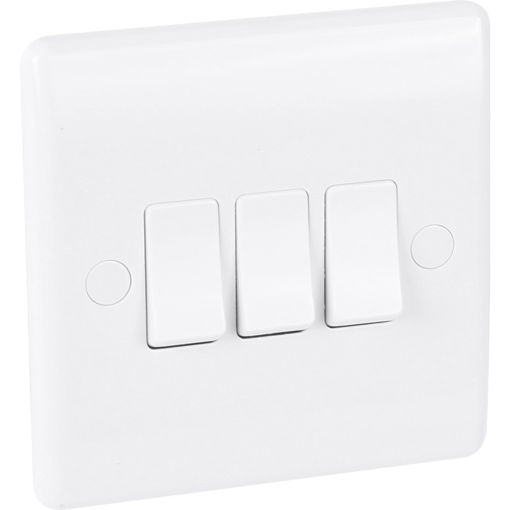 Picture of NEXUS 3 GANG 2 WAY 10A SWITCH WHITE