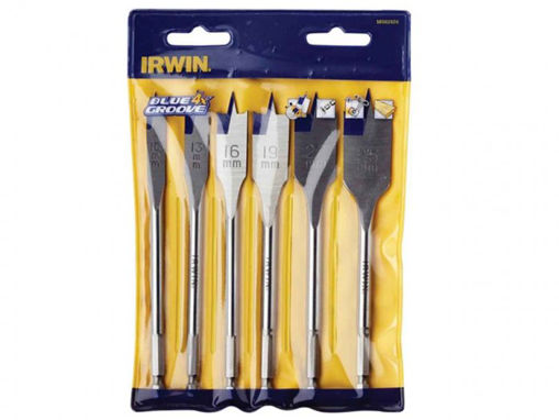 Picture of IRW10502826 4X BLUE GROOVE FLAT BIT SET 6PC