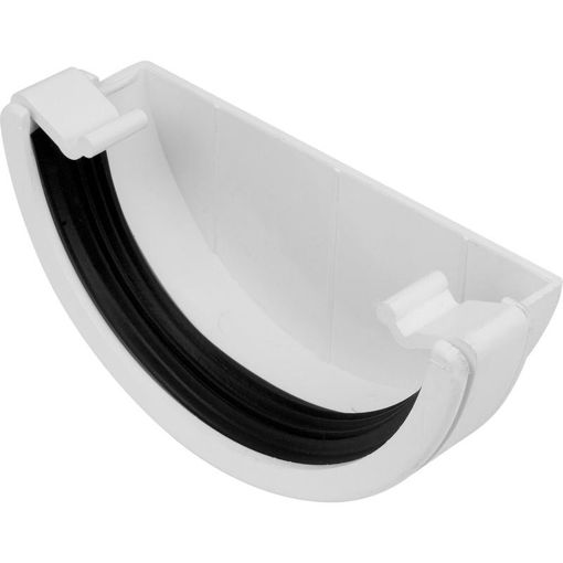 Picture of br047a arctic white external stopend half round