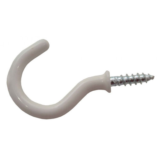 Picture of HE40B 32mm White PVC Cup hook