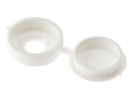 Picture of Glazpart 81101 Hinged Screw Cover Caps White pk 100