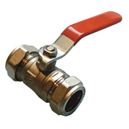 Picture of 10055458 QLEC economy red lever ball valve 15mm