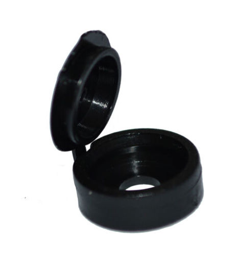 Picture of Glazpart 81103 Hinged Screw Cover Caps Black pk 100