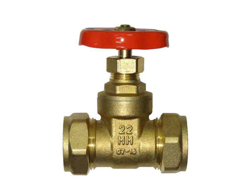 Picture of 10020608 VGLM brass L/S gate valve 22mm