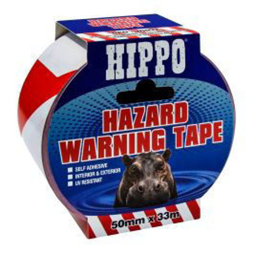 Picture of hippo hazard tape red/white 50mmx33m