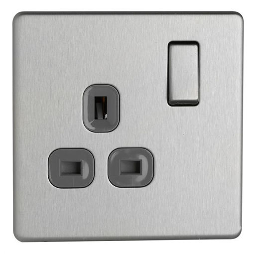 Picture of NEXUS 1 GANG DP SWITCHED SOCKET S/ST/GR