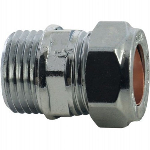 Picture of PX03P Chrome comp adaptor 22mmx3/4 male 211