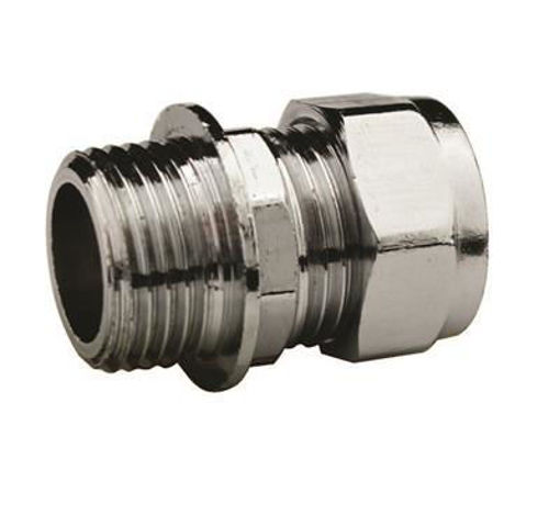 Picture of PX03P Chrome comp adaptor 15mmx3/4 male 211