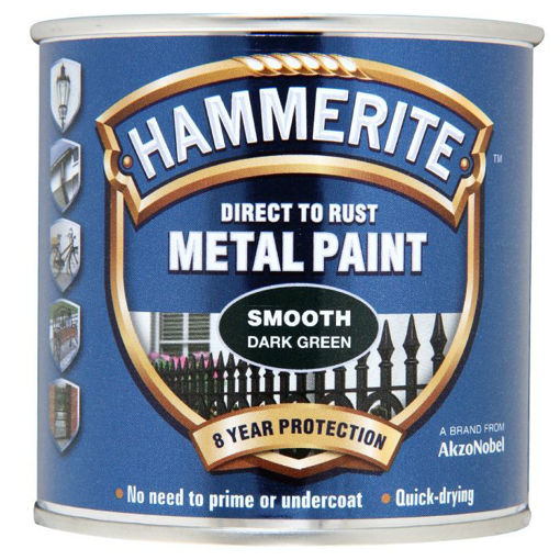 Picture of HM METAL PAINT SMOOTH DARK GREEN 250ML