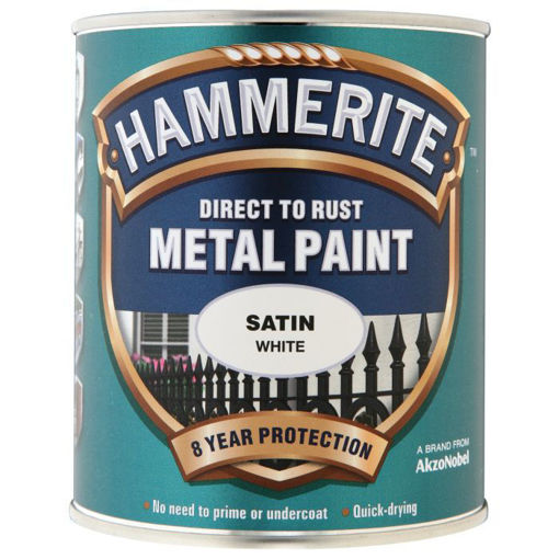 Picture of HM METAL PAINT SATIN WHITE 750ML