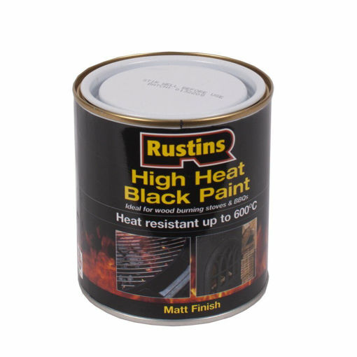 Picture of Rustins High Heat Black Paint 500ml