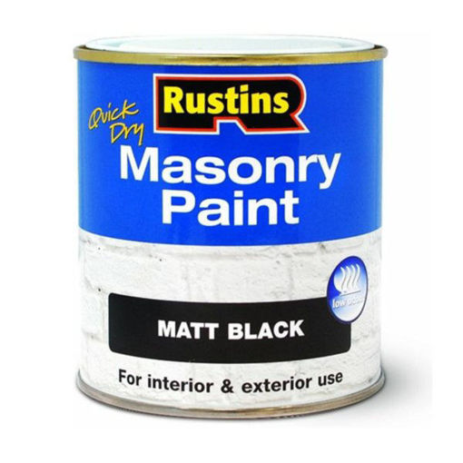 Picture of Rustins Masonry Paint Black 500ml