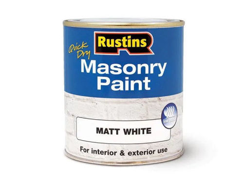 Picture of Rustins Masonry Paint White 500ml