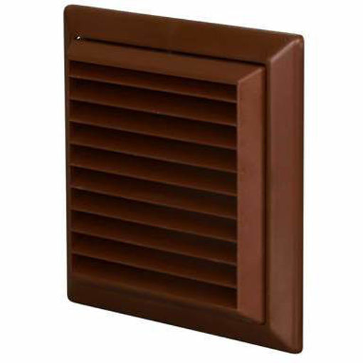 Picture of 44954B Domus Prepack Louvred Grill Flyscreen Brown  