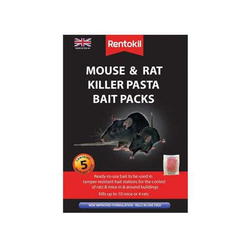 Picture of RENTOKIL MOUSE & RAT KILLER PASTA BAIT PACKS 5