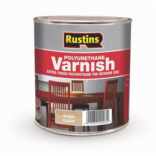 Picture of Rustins Poly Gloss Clear Varnish 1Litre