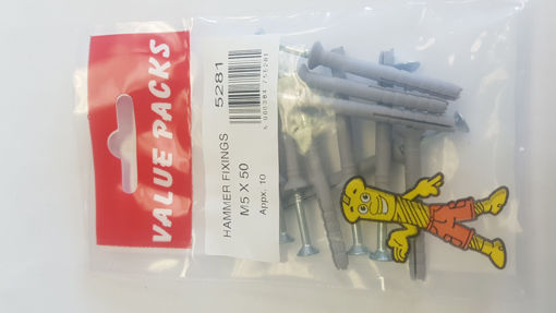 Picture of M5 X 50 NYLON HAMMER FIXINGS